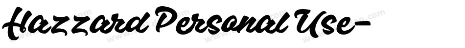 Hazzard Personal Use字体转换